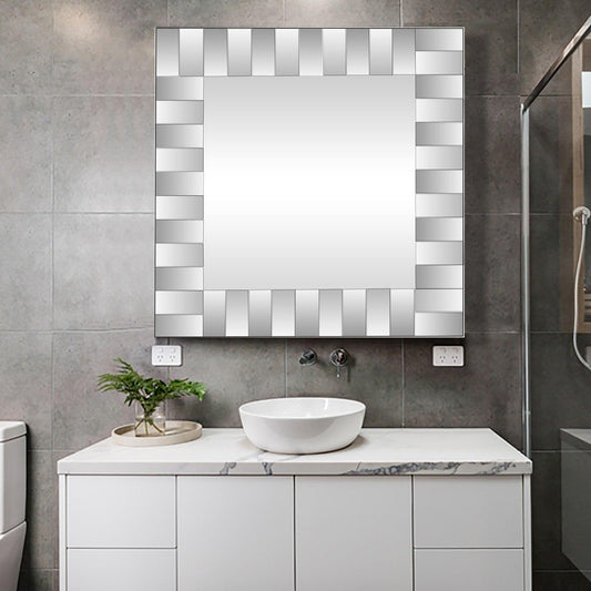 Offset Mirrored Paneled Framed Mirror - AFS