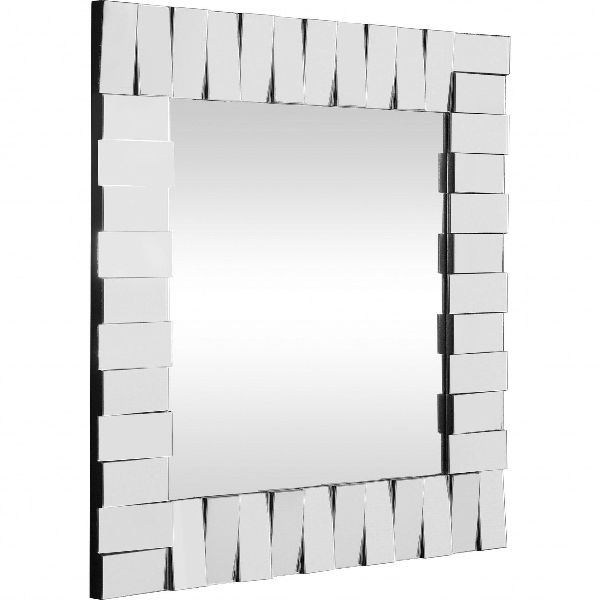 Offset Mirrored Paneled Framed Mirror - AFS