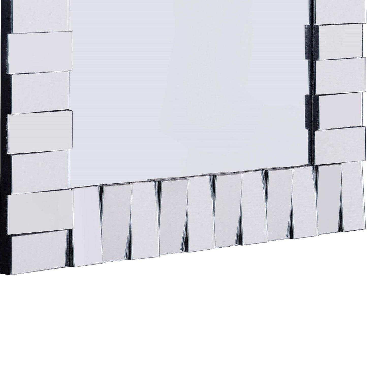 Offset Mirrored Paneled Framed Mirror - AFS