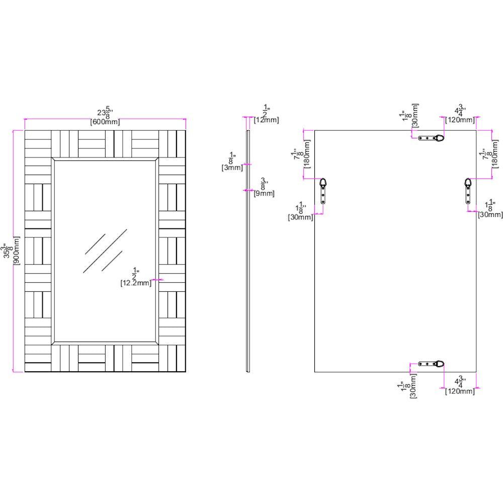 Grey Rectangular Mirror - AFS