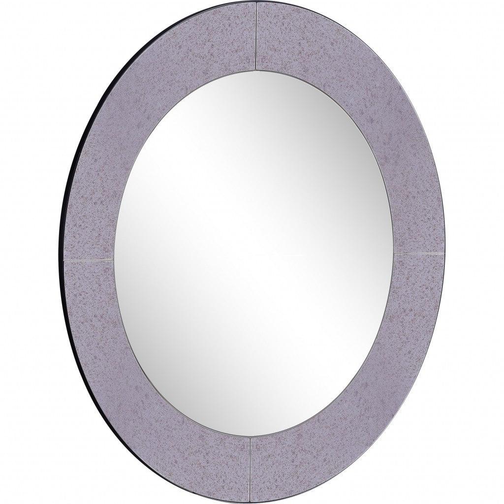 Grey Round Wall Mirror - AFS