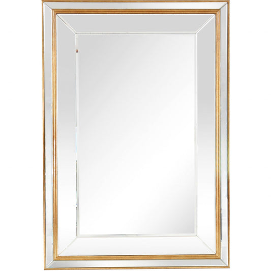 Antiqued Gold Finish Wall Mirror - AFS