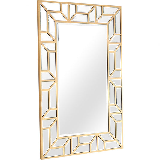 Gold Geometric Wall Mirror - AFS