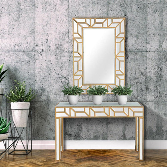 Gold Geometric Wall Mirror - AFS