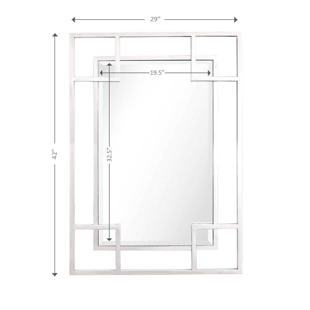 X Shaped Rectangular Mirror - AFS