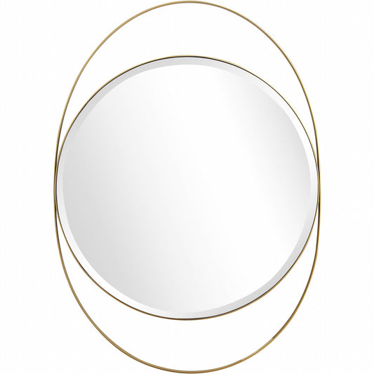 Black and Gold Wall Mirror - AFS