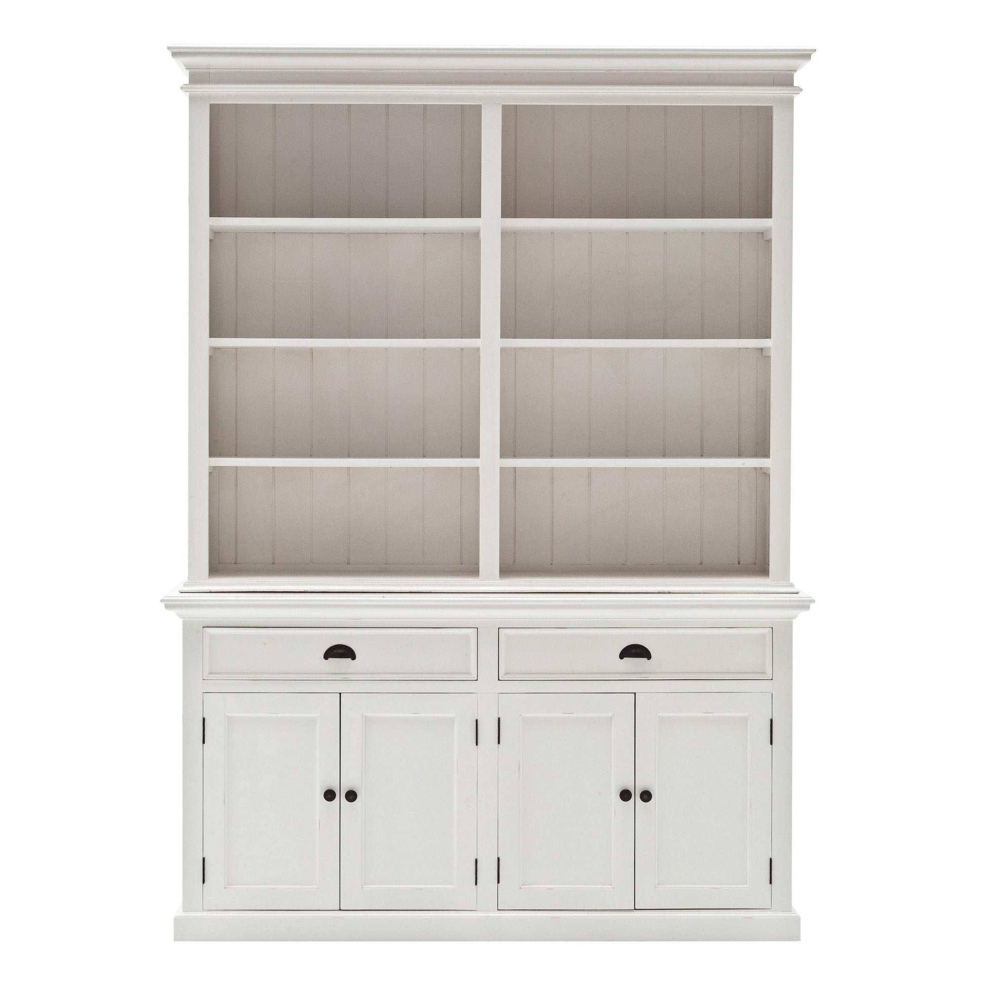 Classic White Hutch Bookcase Unit - AFS