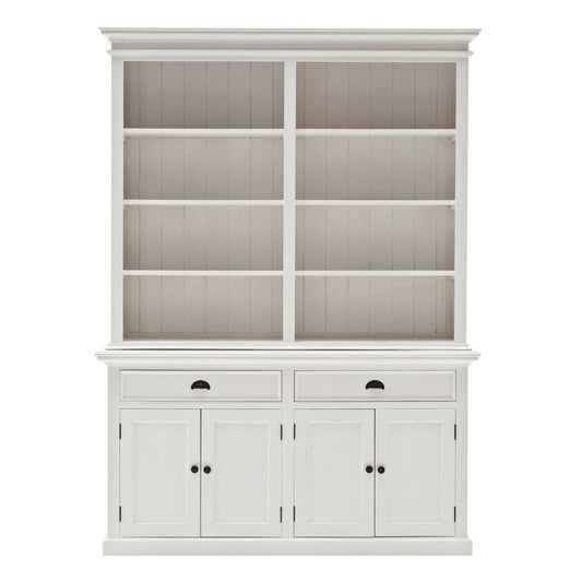 Classic White Hutch Bookcase Unit - AFS