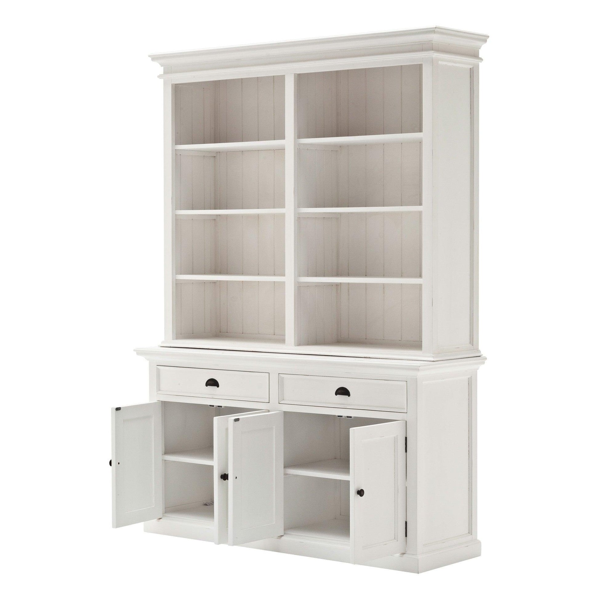 Classic White Hutch Bookcase Unit - AFS