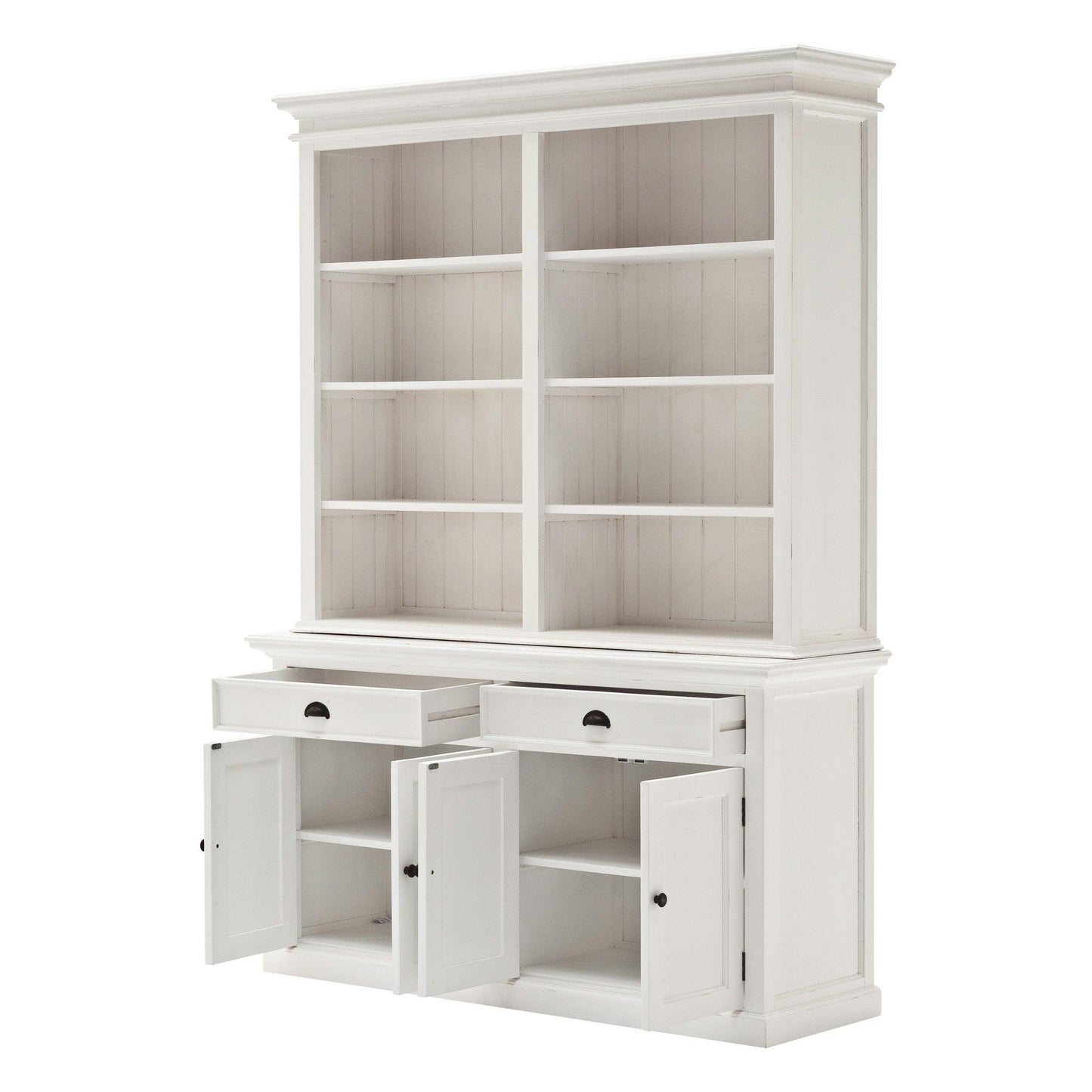 Classic White Hutch Bookcase Unit - AFS