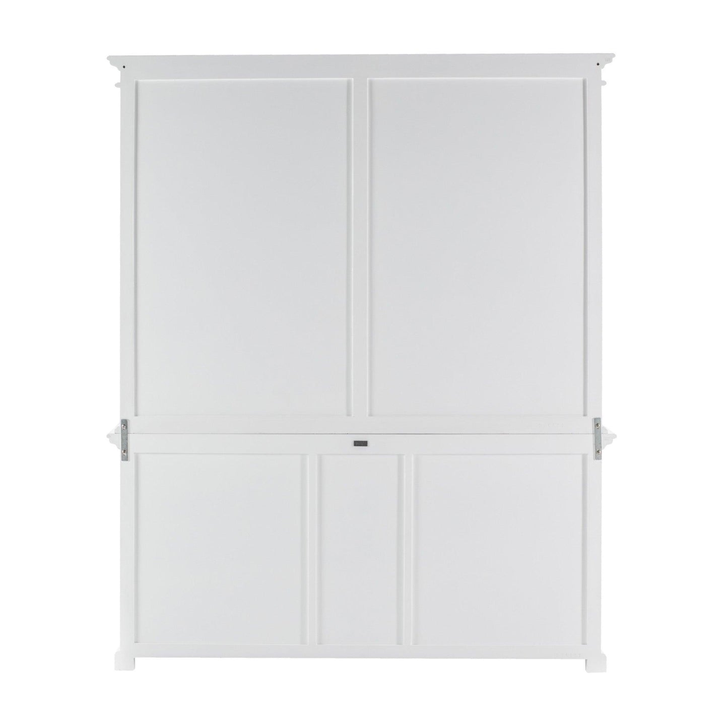 Classic White Hutch Bookcase with 5 Doors and 3 Drawers - AFS