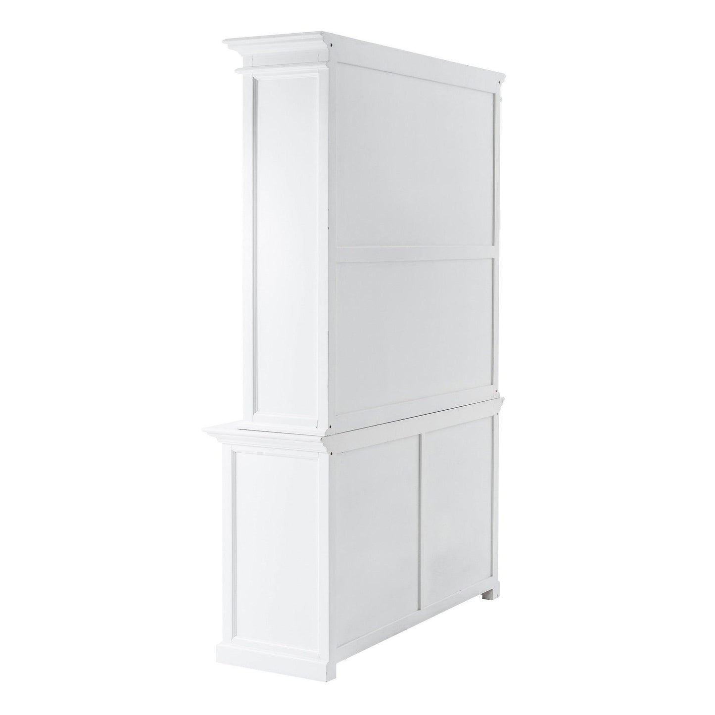 Classic White Buffet Hutch Unit with 2 Adjustable Shelves - AFS