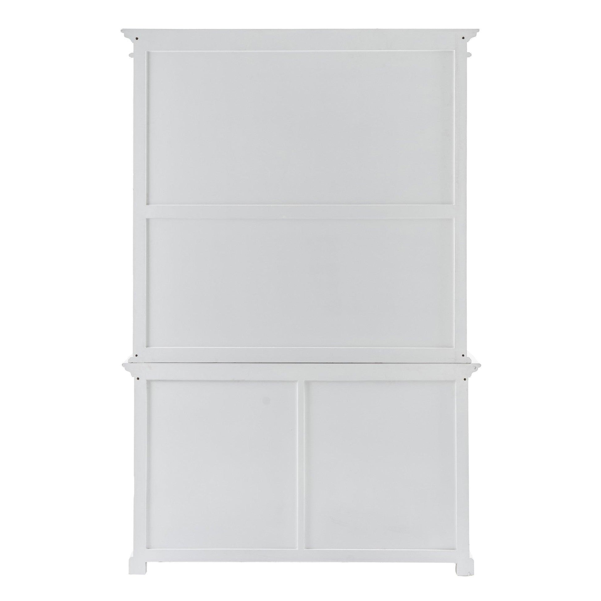 Classic White Buffet Hutch Unit with 2 Adjustable Shelves - AFS