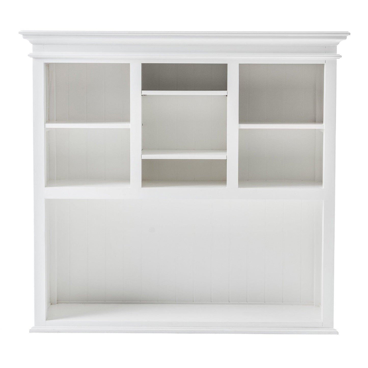 Classic White Buffet Hutch Unit with 2 Adjustable Shelves - AFS