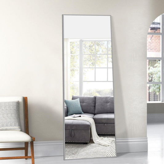 Light Gray Aluminum Framed Mirror - AFS