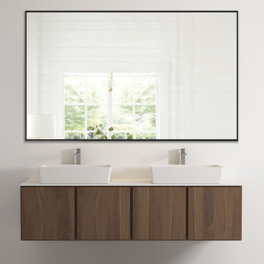 Minimal Black Bathroom Vanity Mirror - AFS