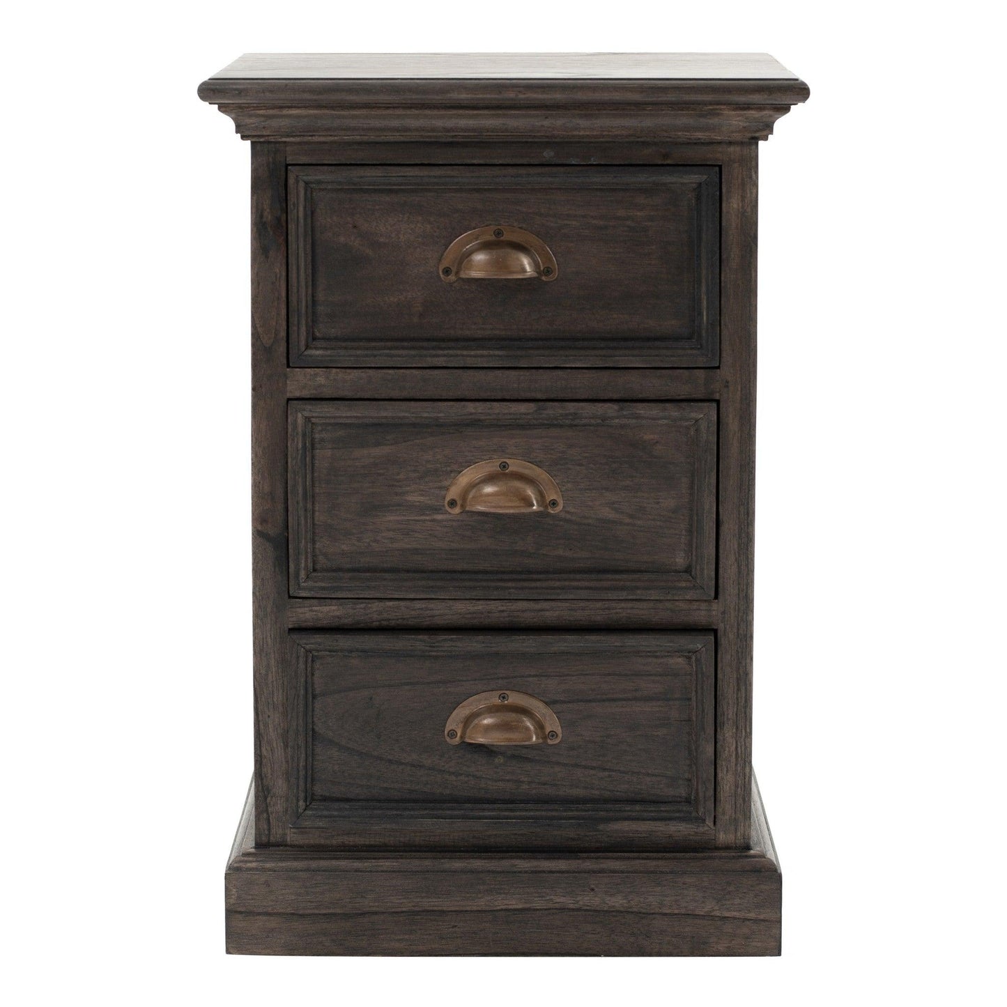 Black Wash Three Drawer Nightstand - AFS