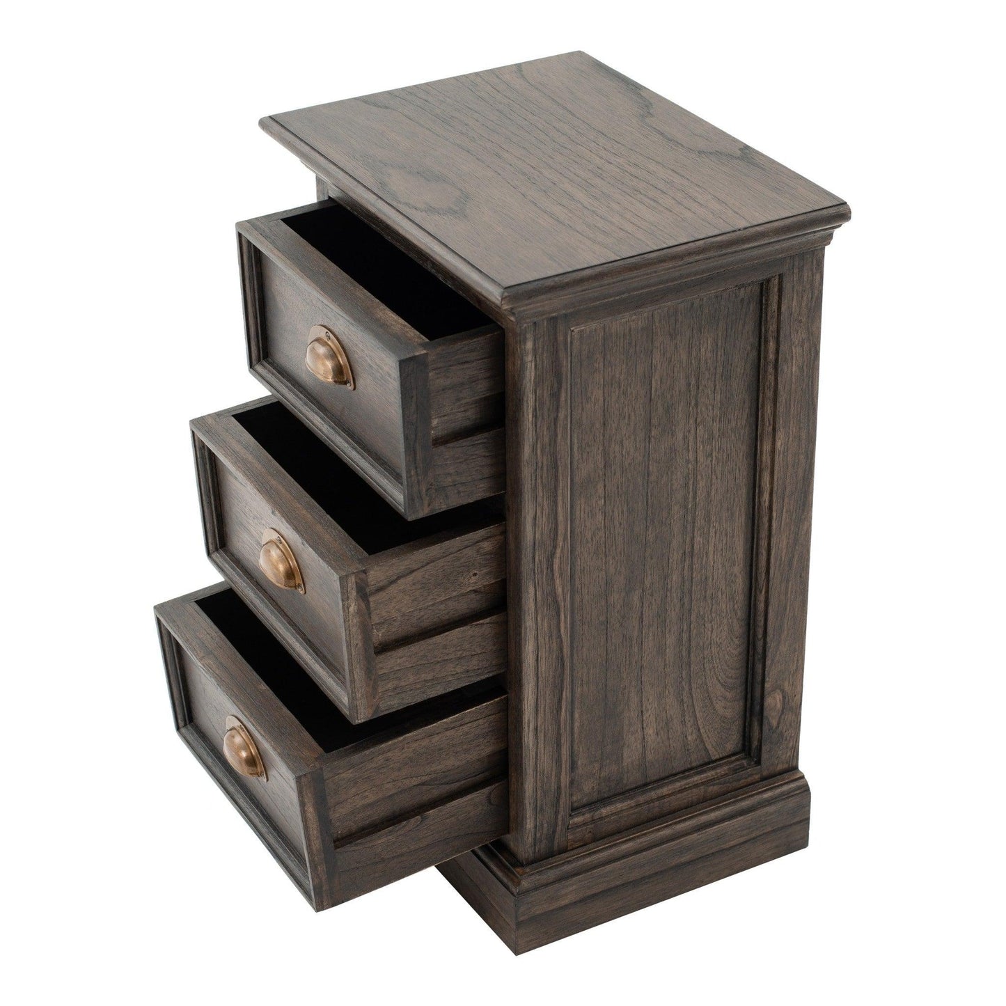 Black Wash Three Drawer Nightstand - AFS