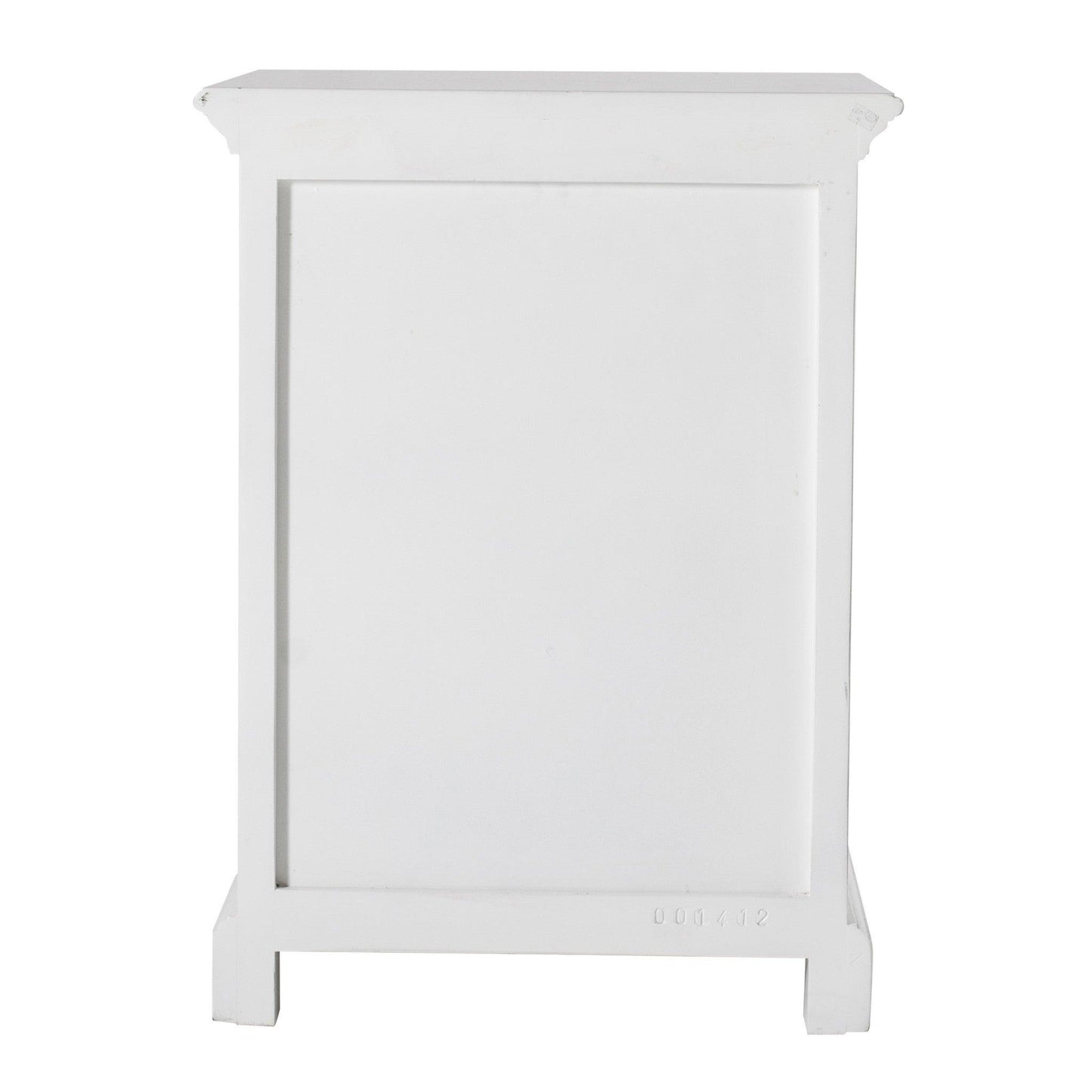 Classic White Nightstand With Shelves - AFS