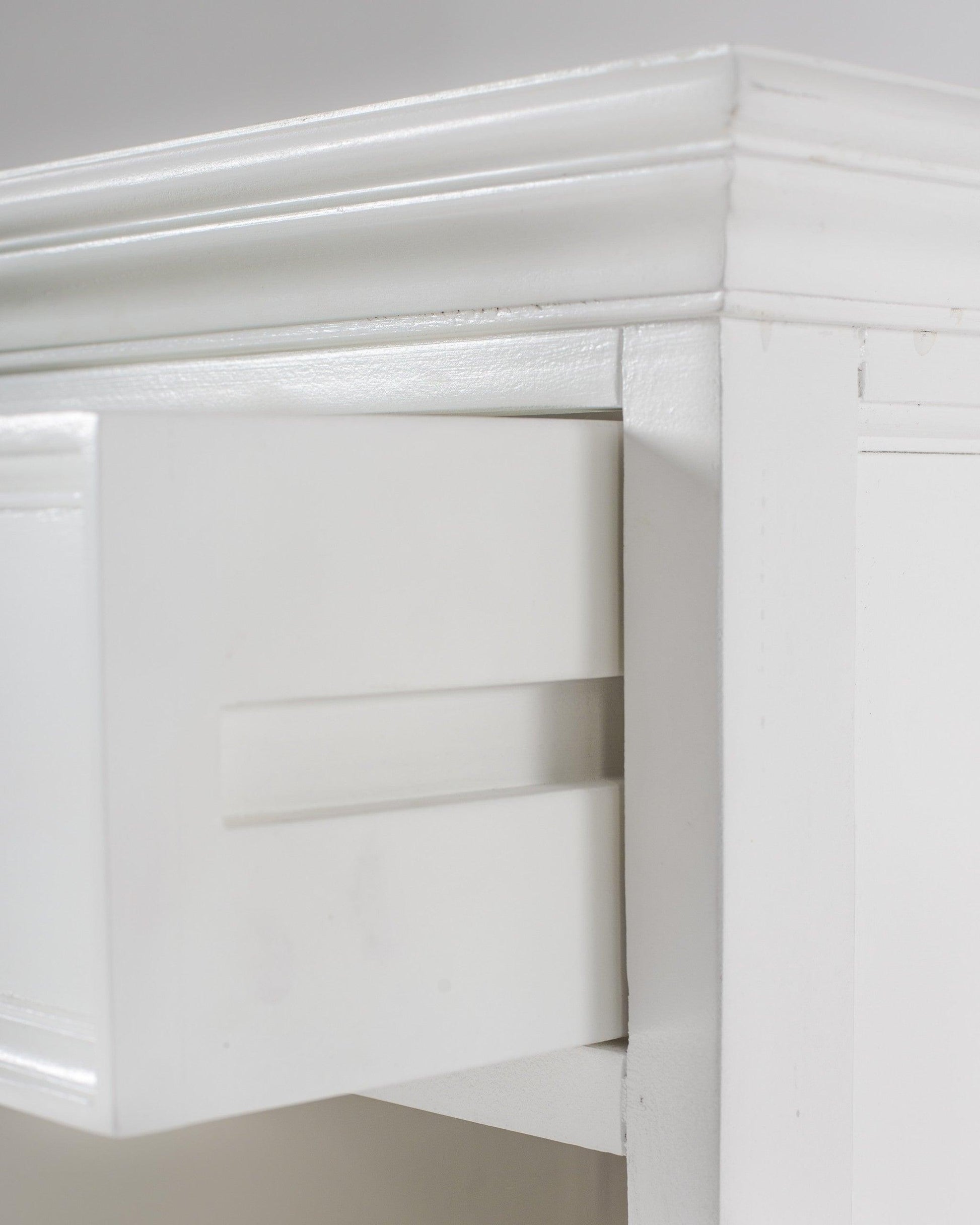 Classic White Nightstand With Shelves - AFS