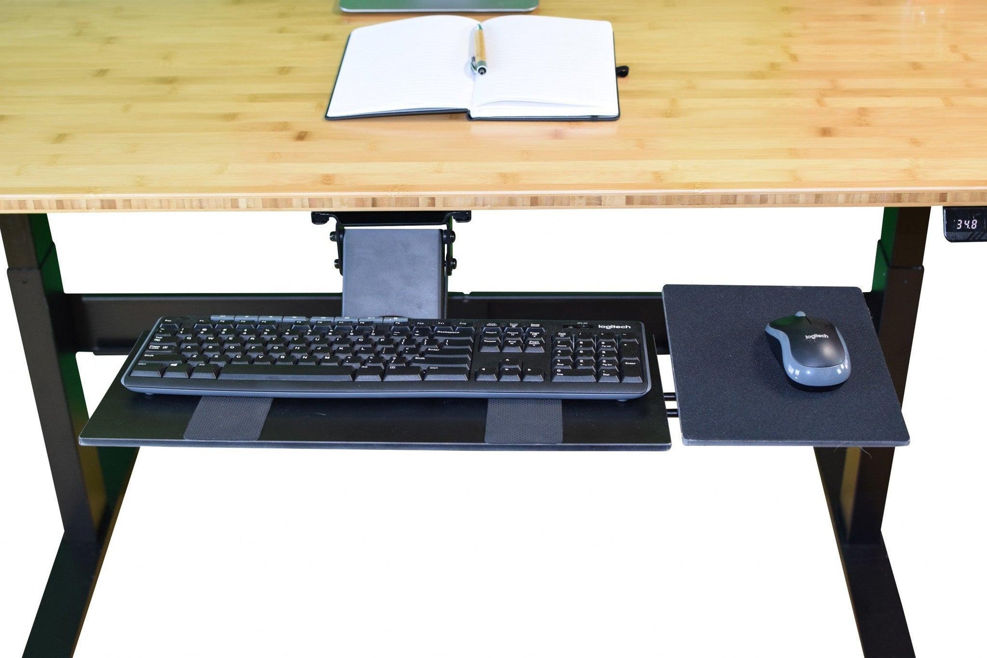 Black Ergonomic Under Desk Pull Out Keyboard Tray - AFS