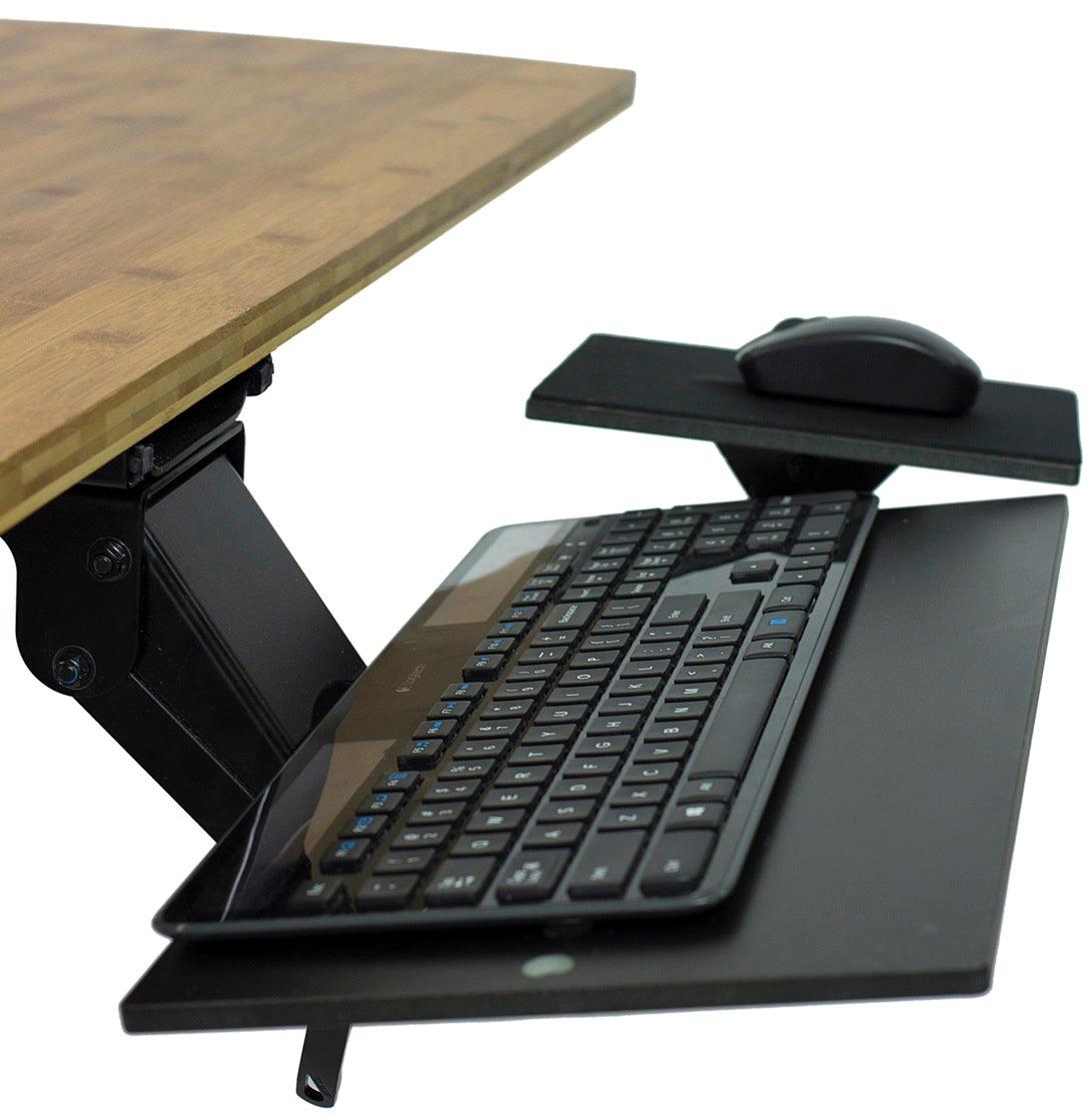 Black Ergonomic Under Desk Pull Out Keyboard Tray - AFS