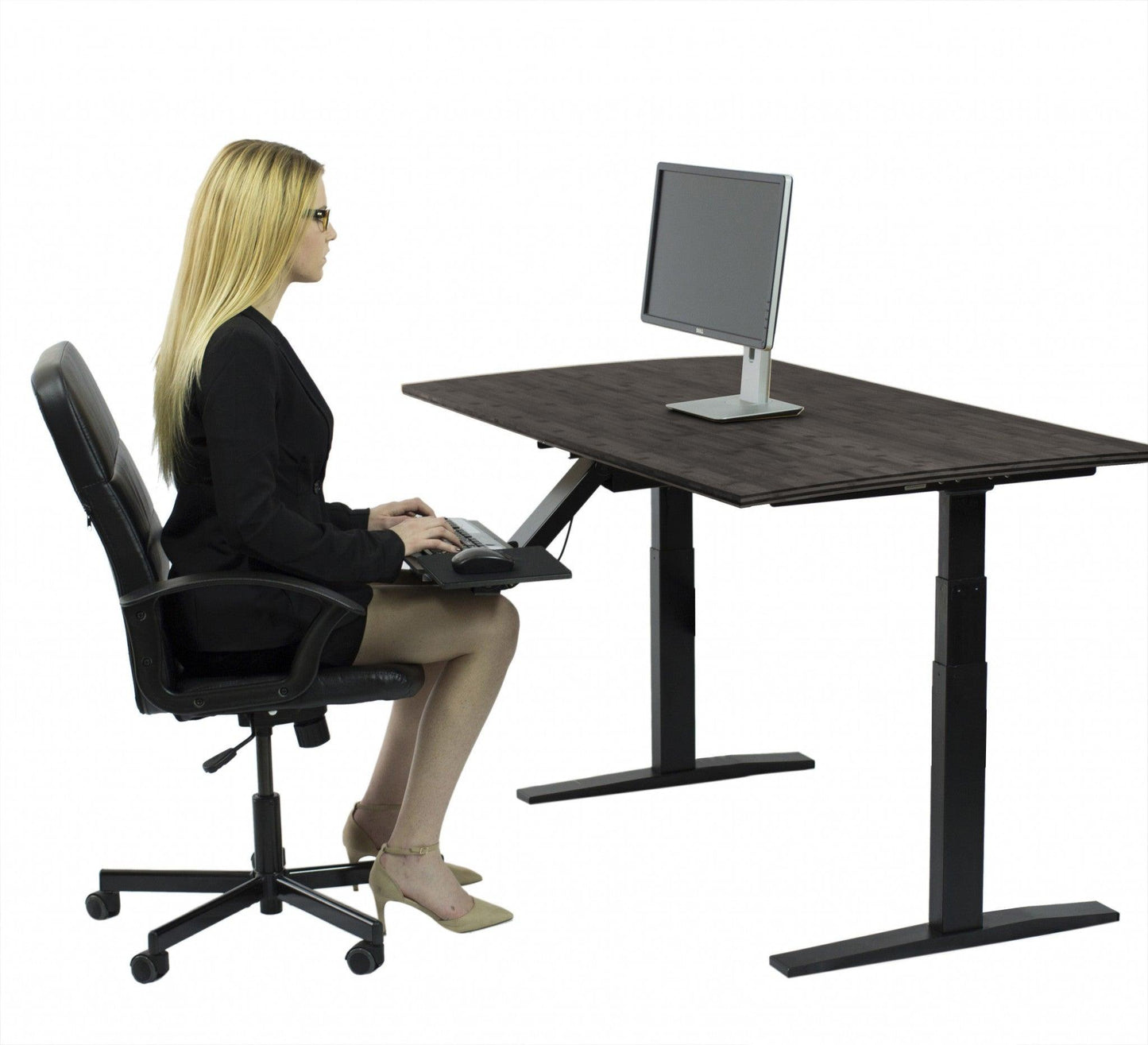 Premier 52" Black Dual Motor Electric Office Adjustable Standing Desk - AFS