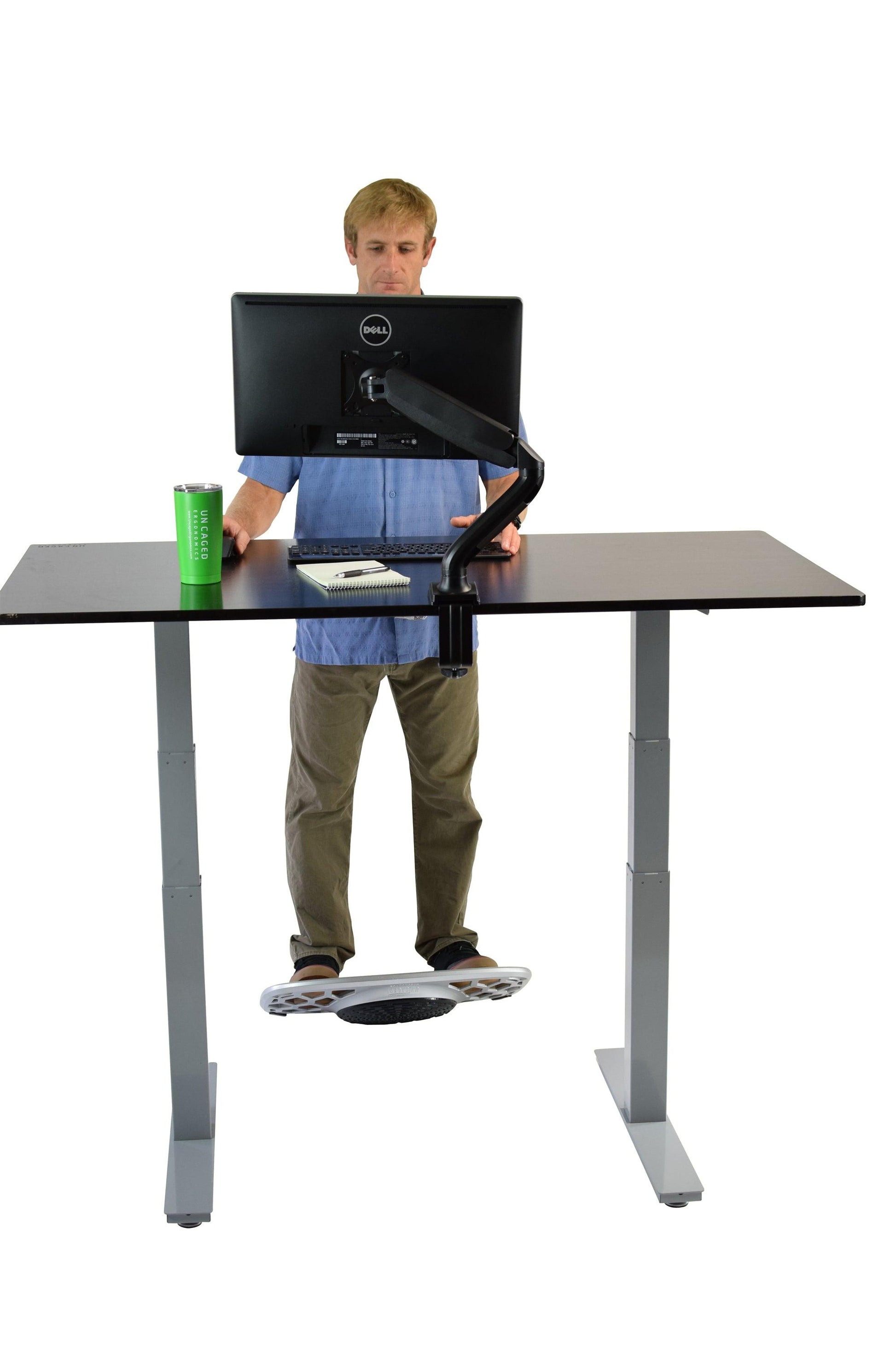 Premier 52" Silver Dual Motor Electric Office Adjustable Standing Desk - AFS