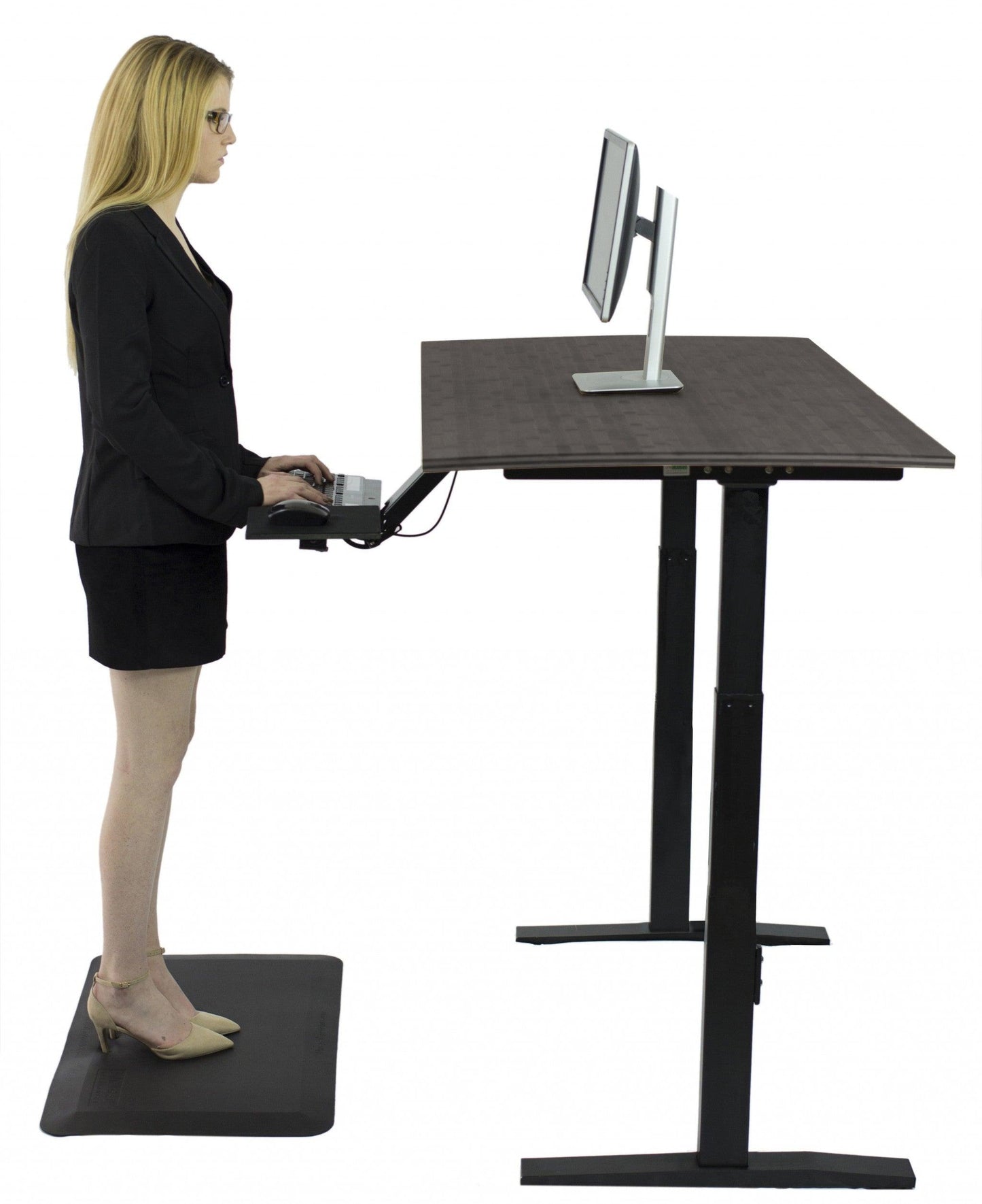 Premier 45" Black Dual Motor Electric Office Adjustable Standing Desk - AFS