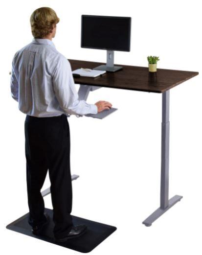 Premier 45" Gray Dual Motor Electric Office Adjustable Standing Desk - AFS