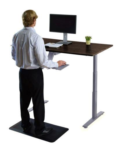 Premier 52" Gray Dual Motor Electric Office Adjustable Standing Desk - AFS