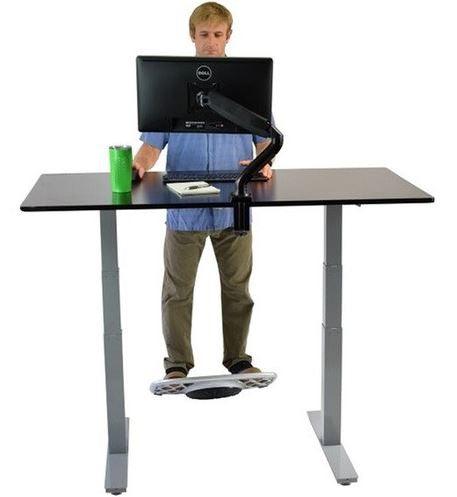 Premier 52" Gray Dual Motor Electric Office Adjustable Standing Desk - AFS