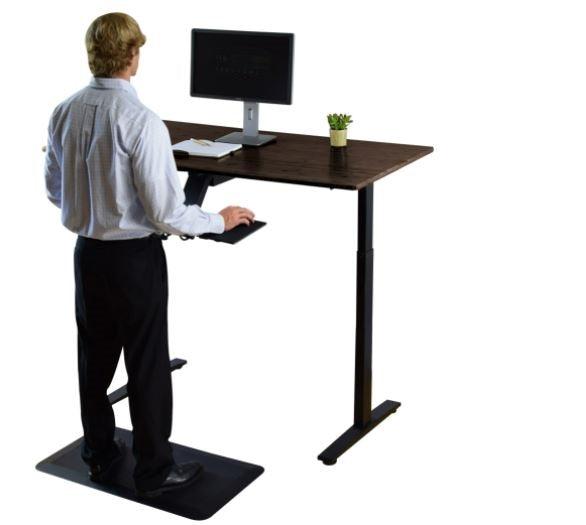 Black Bamboo Dual Motor Electric Office Adjustable Computer Desk - AFS