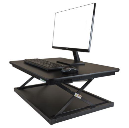 Small Black Adjustable Standing Desk Converter - AFS