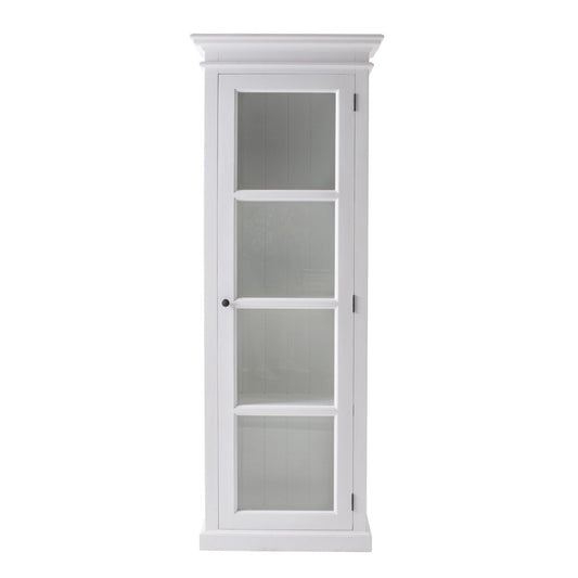 Classic White and Glass Door Storage Cabinet - AFS