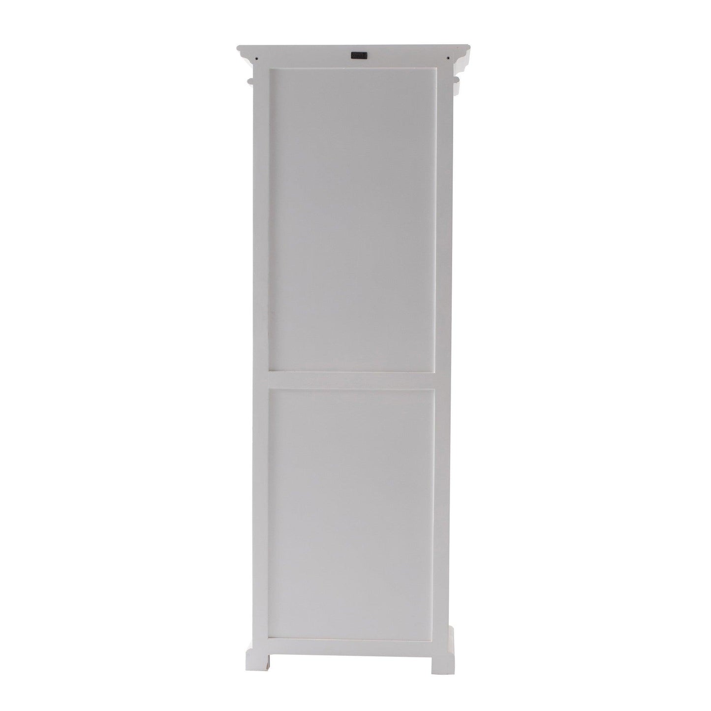 Classic White and Glass Door Storage Cabinet - AFS