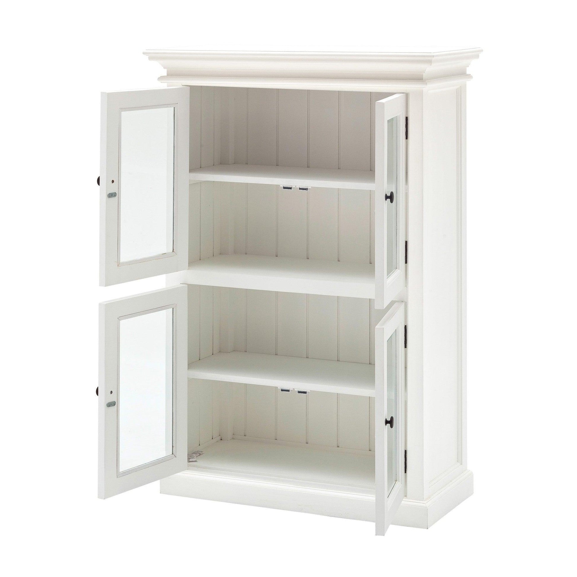 Classic White Two Level Storage Cabinet - AFS