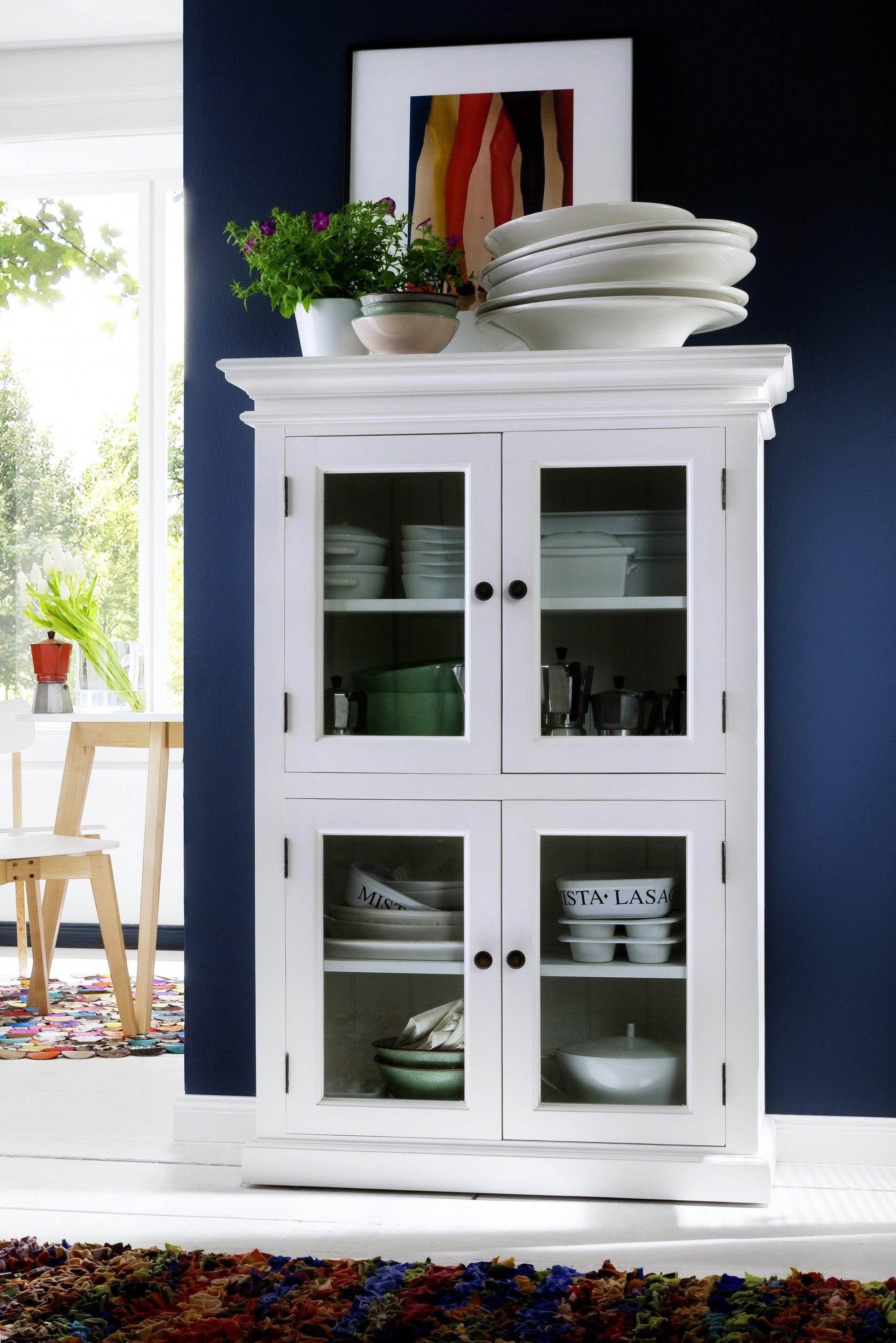 Classic White Two Level Storage Cabinet - AFS