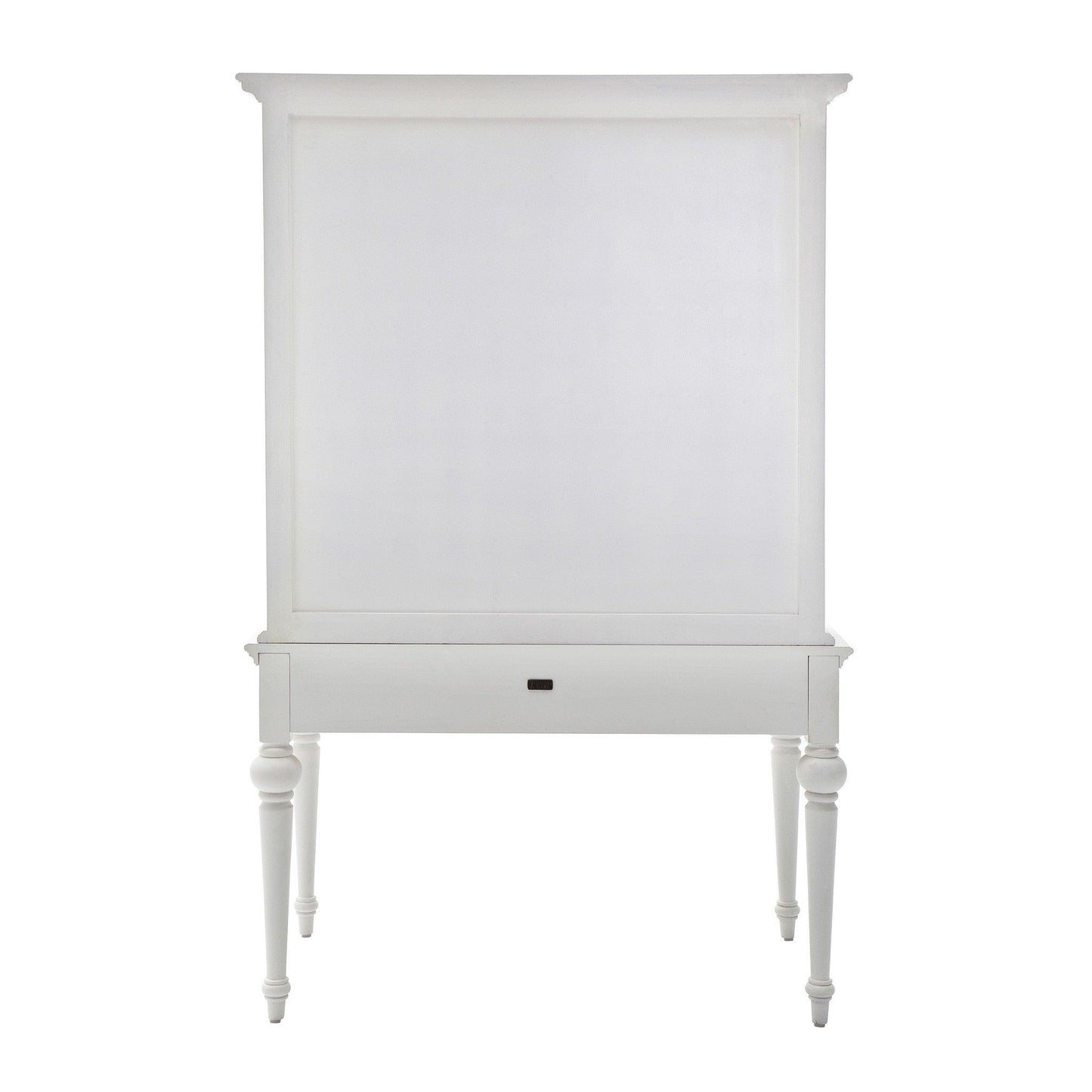 Antiqued White Provencial Writing or Computer Desk with Hutch - AFS