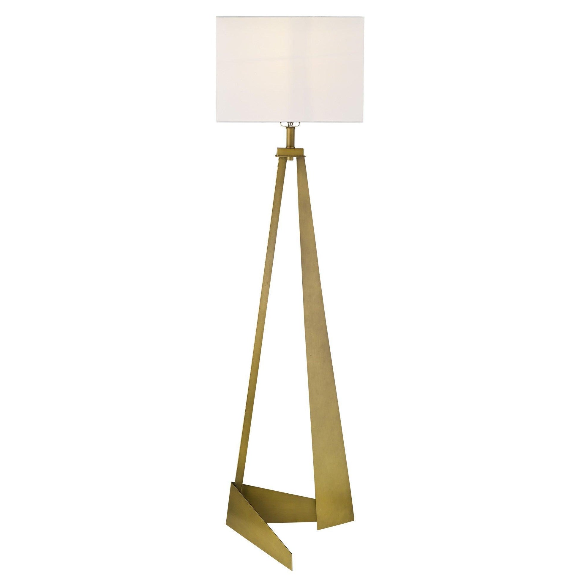 Stratos 1-Light Aged Brass Floor Lamp - AFS