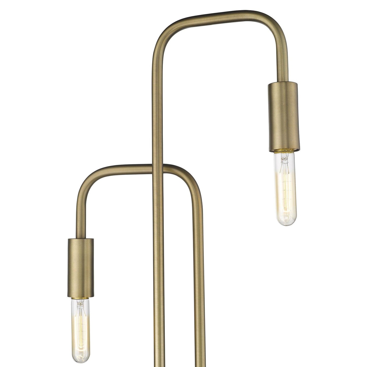 Perret 2-Light Aged Brass Floor Lamp - AFS