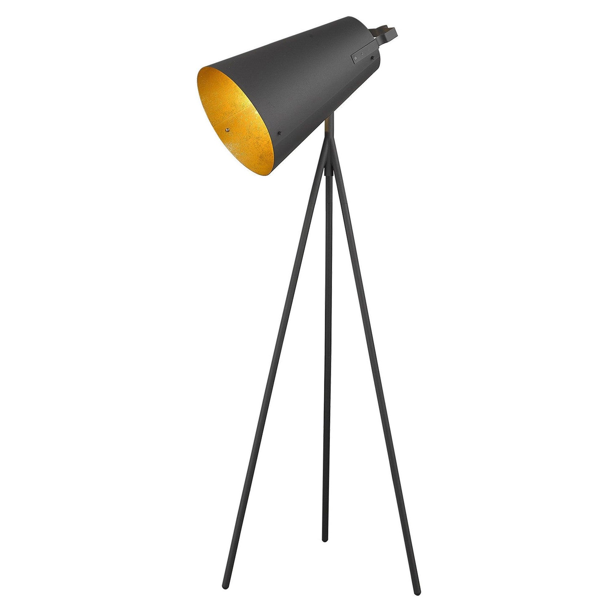 Faza 1-Light Matte Black Floor Lamp - AFS