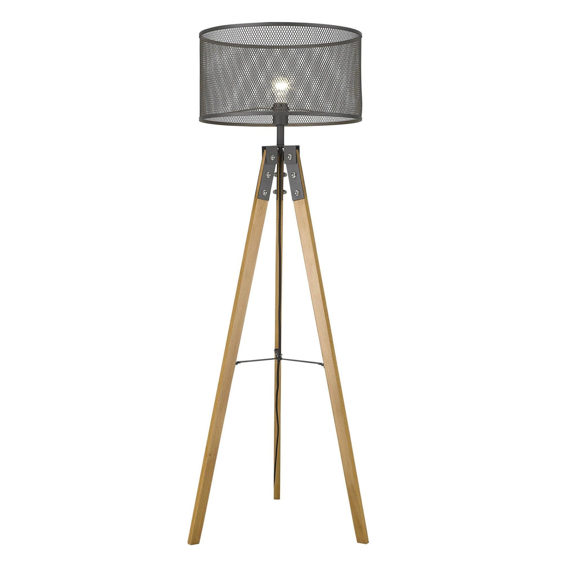 Capprice 1-Light Matte Black Floor Lamp - AFS