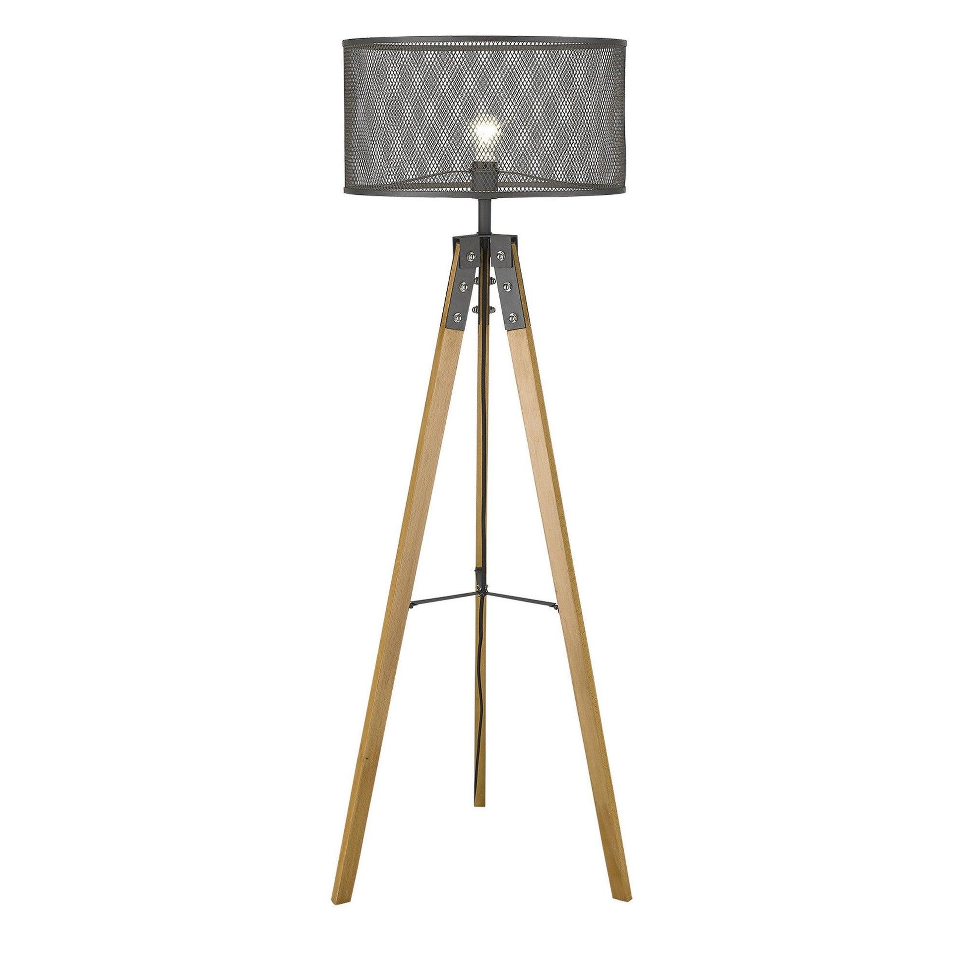 Capprice 1-Light Matte Black Floor Lamp - AFS