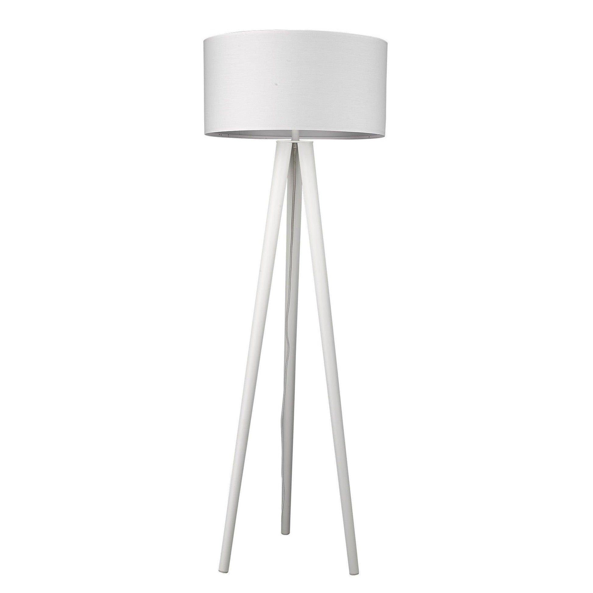 Tourer 1-Light White Floor Lamp - AFS