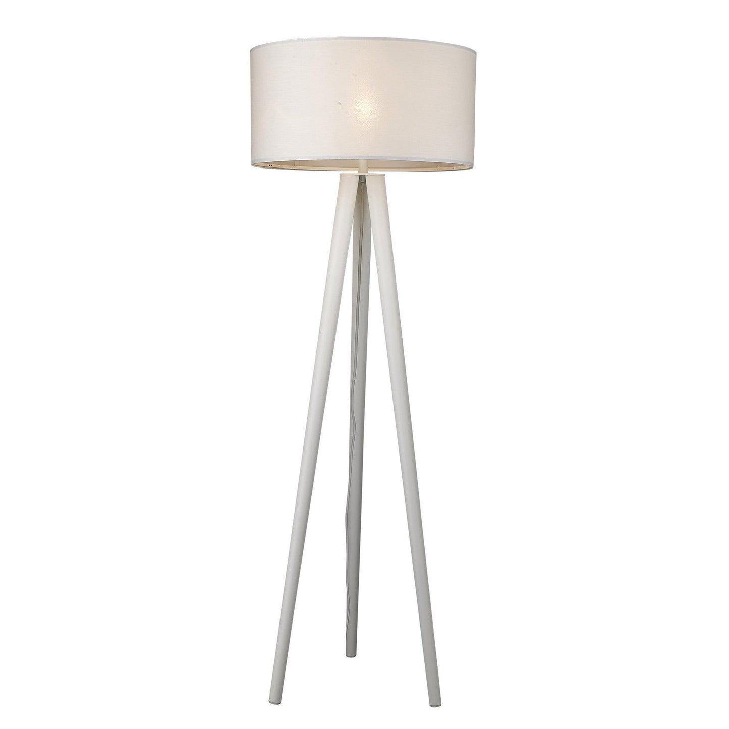 Tourer 1-Light White Floor Lamp - AFS