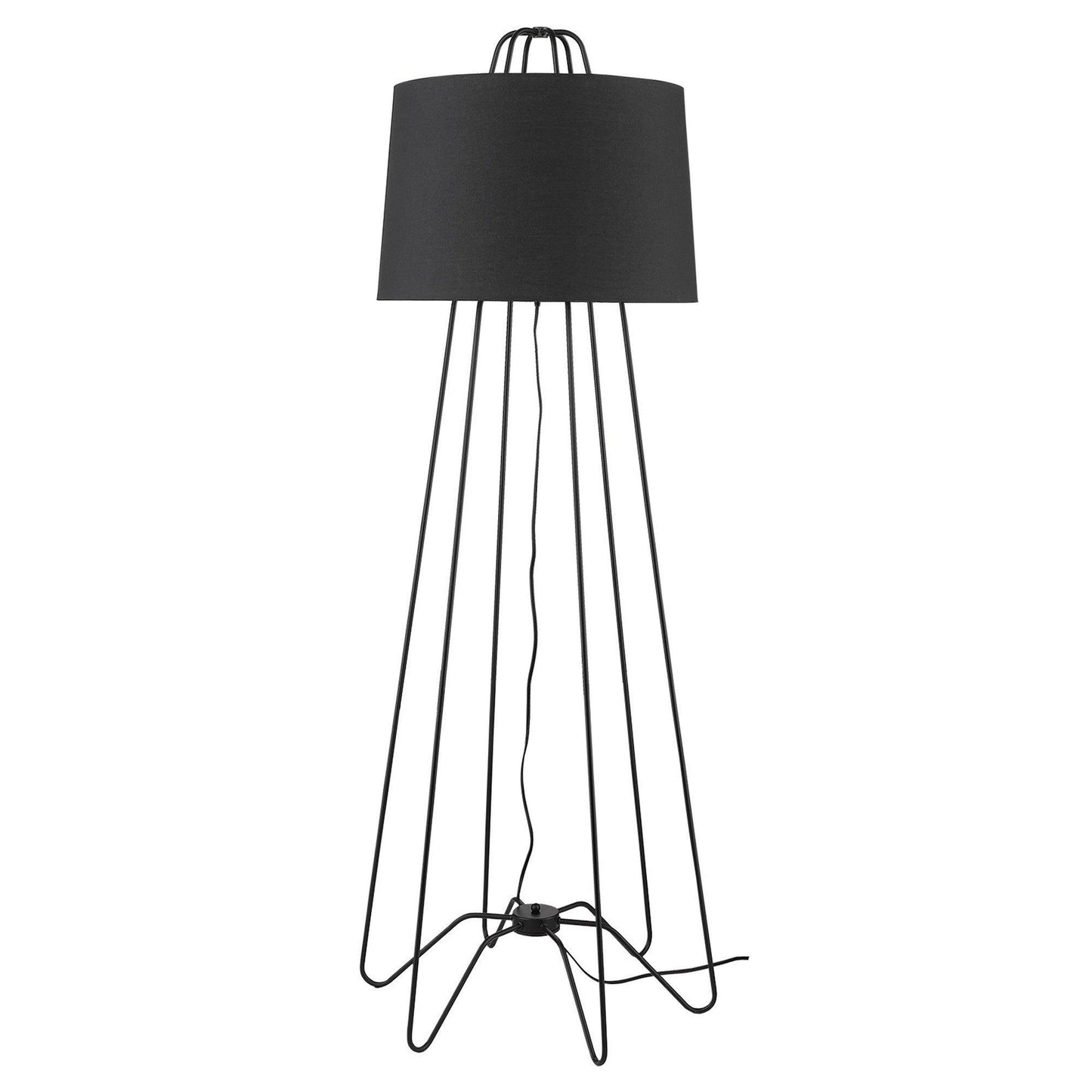 Lamia 1-Light Matte Black Floor Lamp - AFS