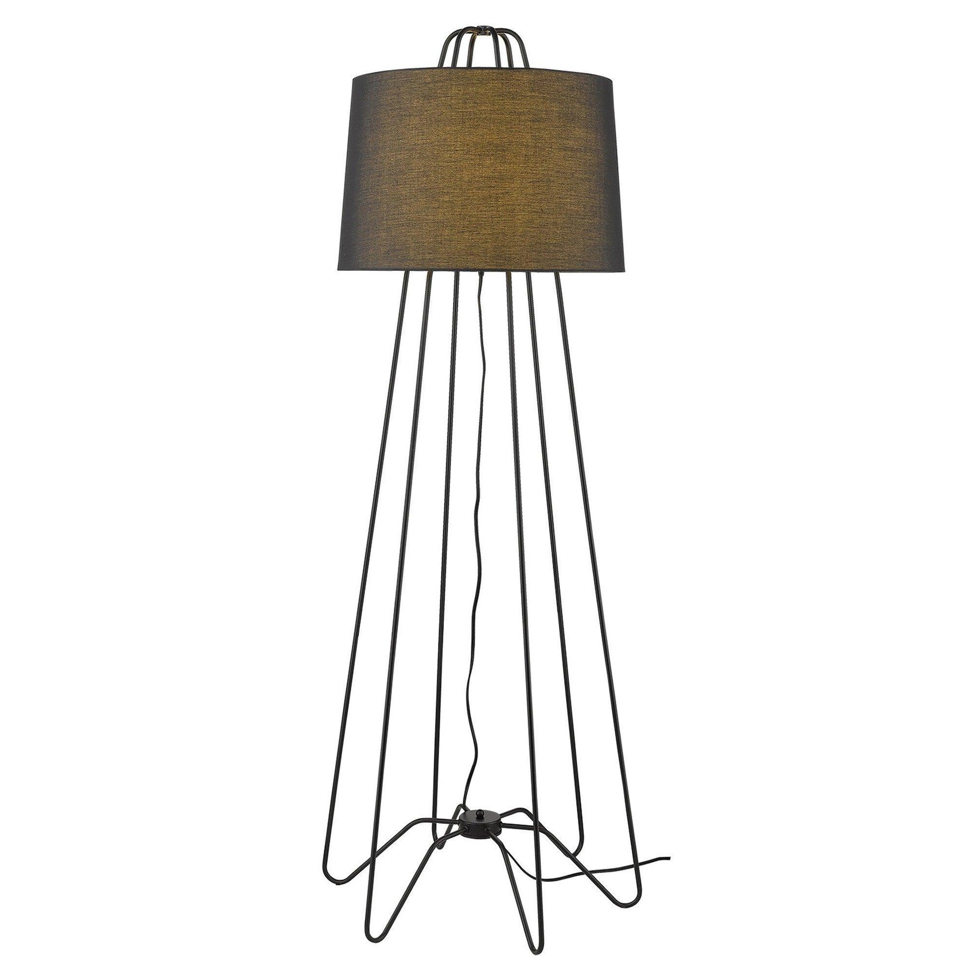 Lamia 1-Light Matte Black Floor Lamp - AFS