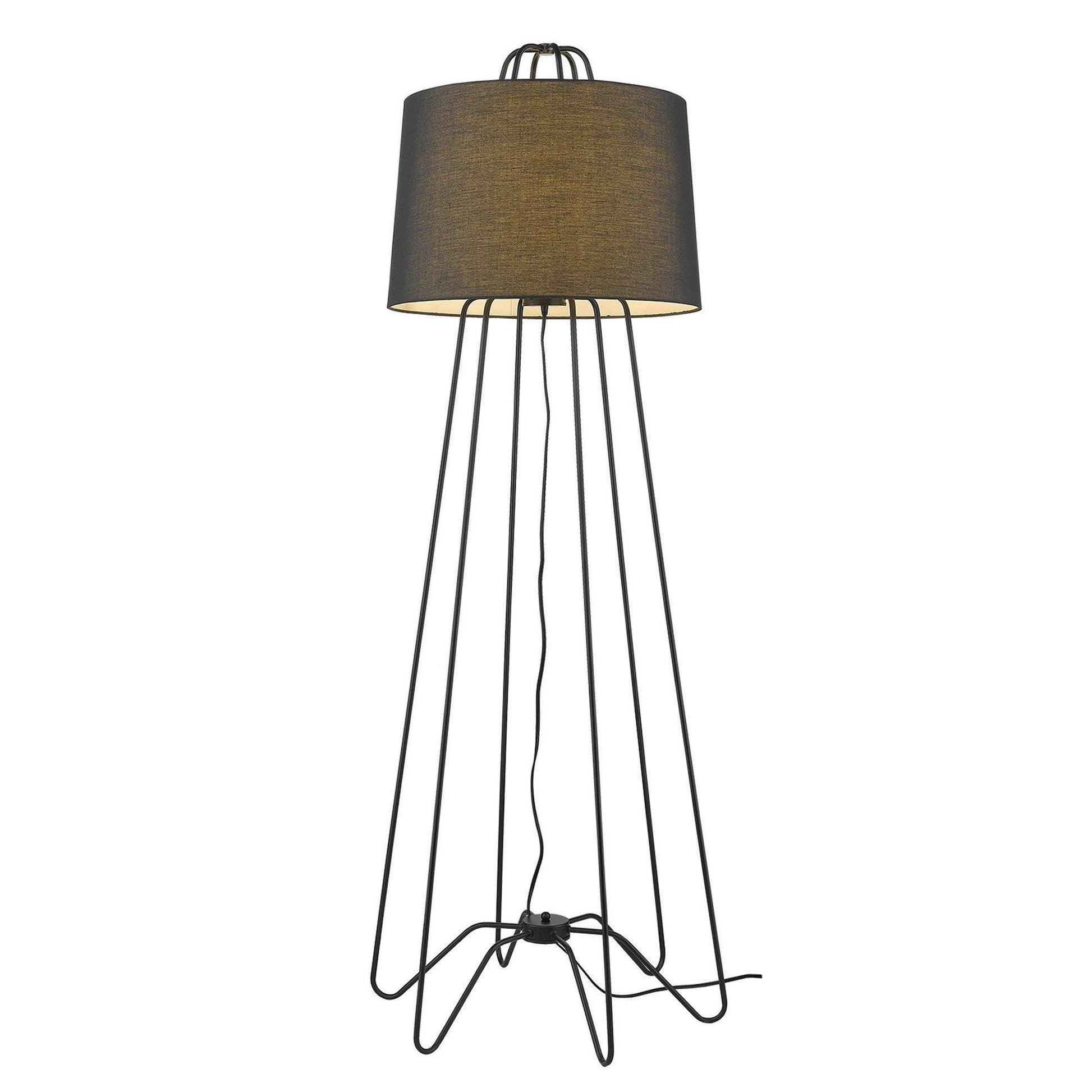 Lamia 1-Light Matte Black Floor Lamp - AFS