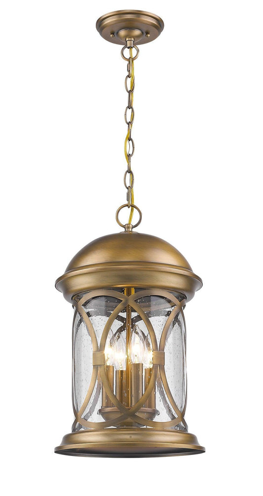 Lincoln 4-Light Antique Brass Hanging Light - AFS